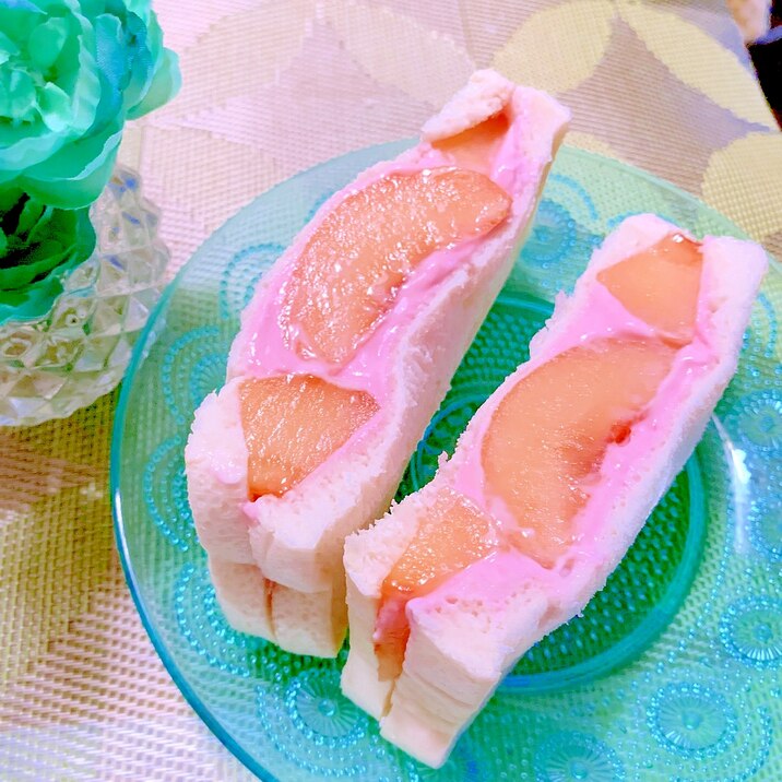 甘酸っぱ~い´ω`❤すももピンクヨーグルトサンド